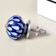 Blue Ceramic Floral Knobs for Kitchen Cabinet